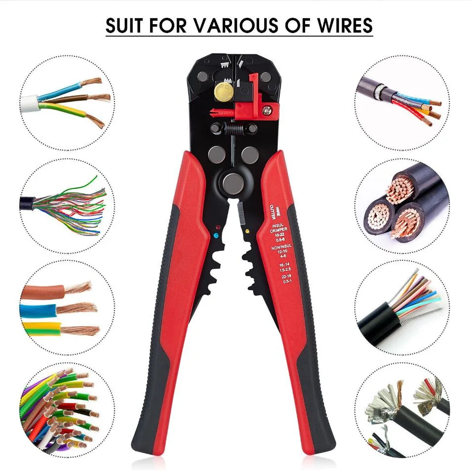 Self-Adjusting Insulation Pliers Wire Stripper 0.2-6mm2 Cable Stripper Hand Tools