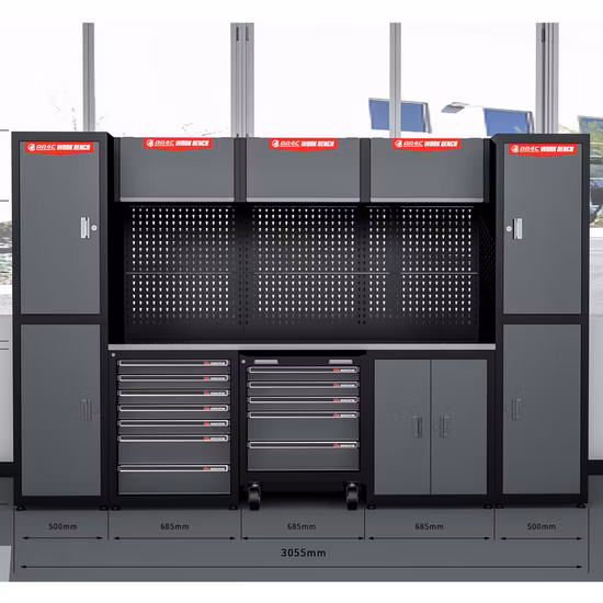 AA4c Armadietto per attrezzi di riparazione automatica Piano di lavoro Banco da lavoro Carrello per attrezzi Carrello per attrezzi per veicoli Tipo Q